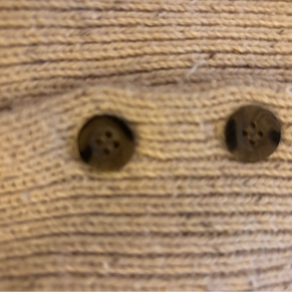 Men's Beige Buttoned Crewneck Sweater - Picture 4 of 6